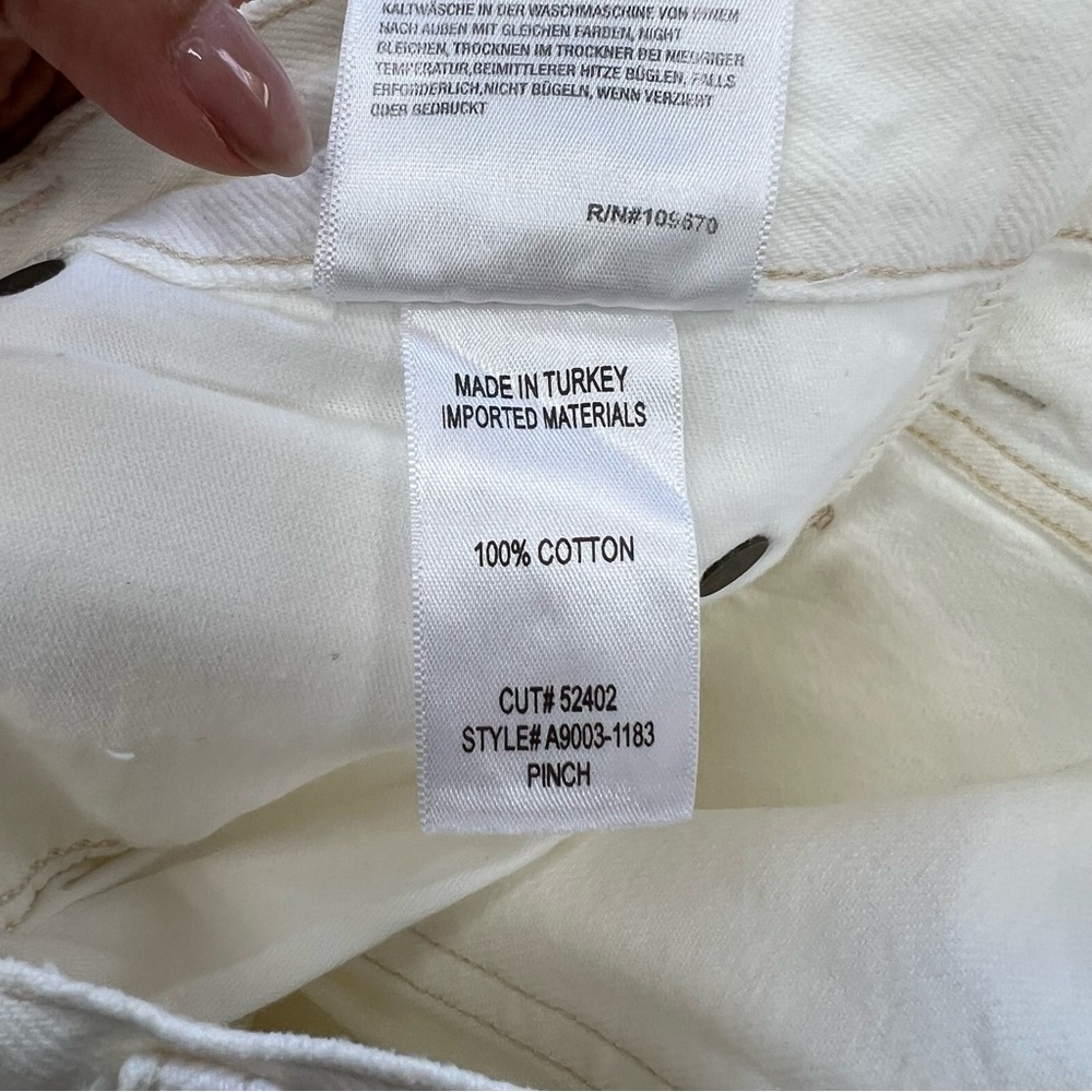 Agolde Pinch Waist Ultra High Rise Short in Cumulus (White) Size 29 - Picture 12 of 15